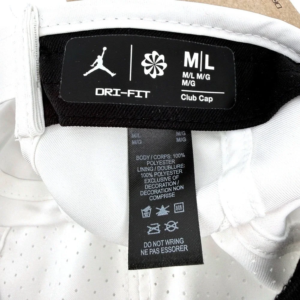 Nike Air Jordan Club Unstructured Adjustable Cap Hat‎ White Size M/L FN4675-100